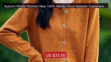 Autumn Winter Women New 100% Merino Wool Sweater Cashmere Curl... -- Best Buy 2026 | Great Quality!