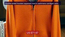 Double-sided hooded zippered men's cashmere cardigan autumn... -- Top Pick 2026 | Unbeatable Price!