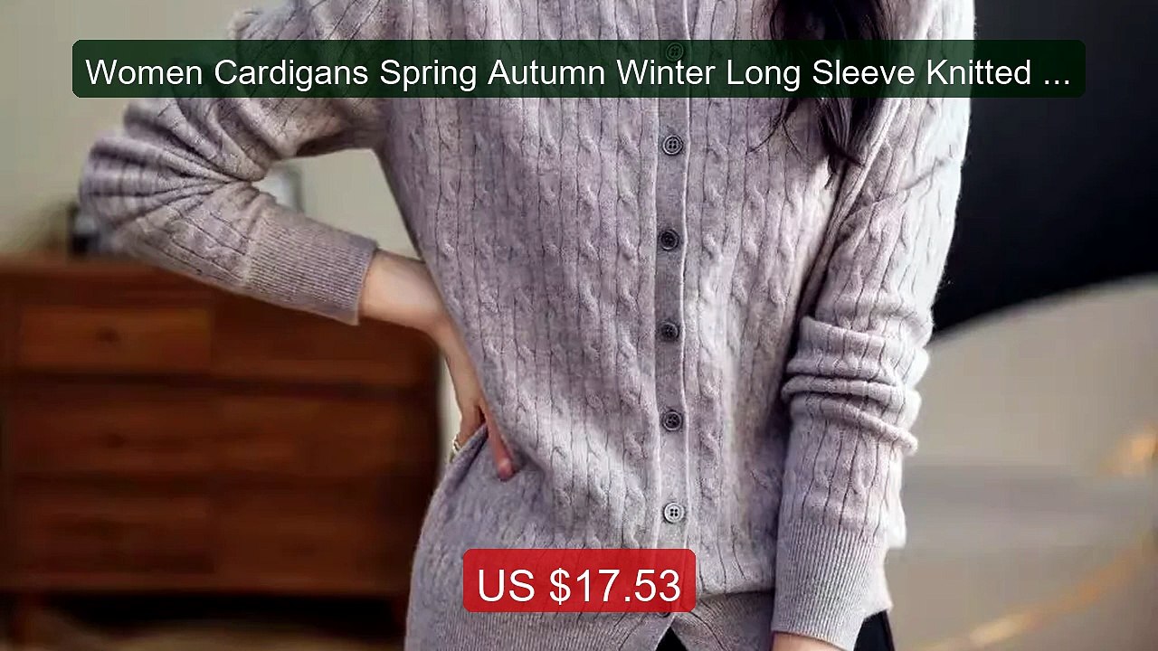 Women Cardigans Spring Autumn Winter Long Sleeve Knitted Sweat... -- Best Buy 2026 | Great Quality!