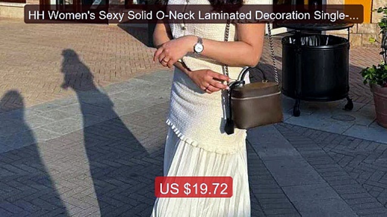 HH Women's Sexy Solid O-Neck Laminated Decoration Single-br... -- Top Pick 2026 | Unbeatable Price!