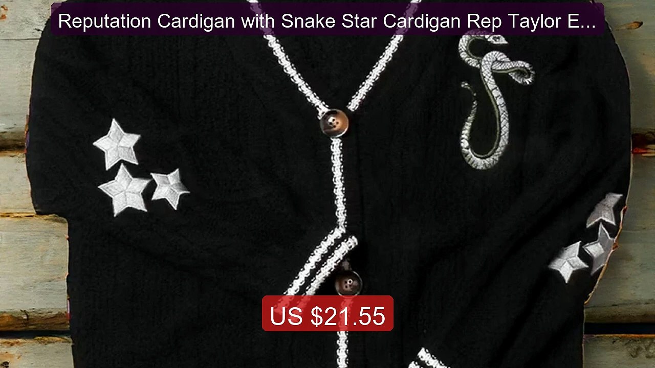 Reputation Cardigan with Snake Star Cardigan Rep Taylor Embroidery ... -- Top Rated 2026 | Buy Now!