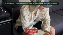 2025 Men's Casual Hollow Coats Breathable Cardigan Sweater Sum... -- Best Buy 2026 | Great Quality!
