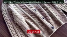WinvyNee Women's Merino Wool Cardigans Sweater Solid O Neck... -- Top Pick 2026 | Unbeatable Price!