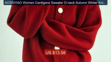 AOSSVIAO Women Cardigans Sweater O-neck Autumn Winter Knitted ... -- Best Buy 2026 | Great Quality!