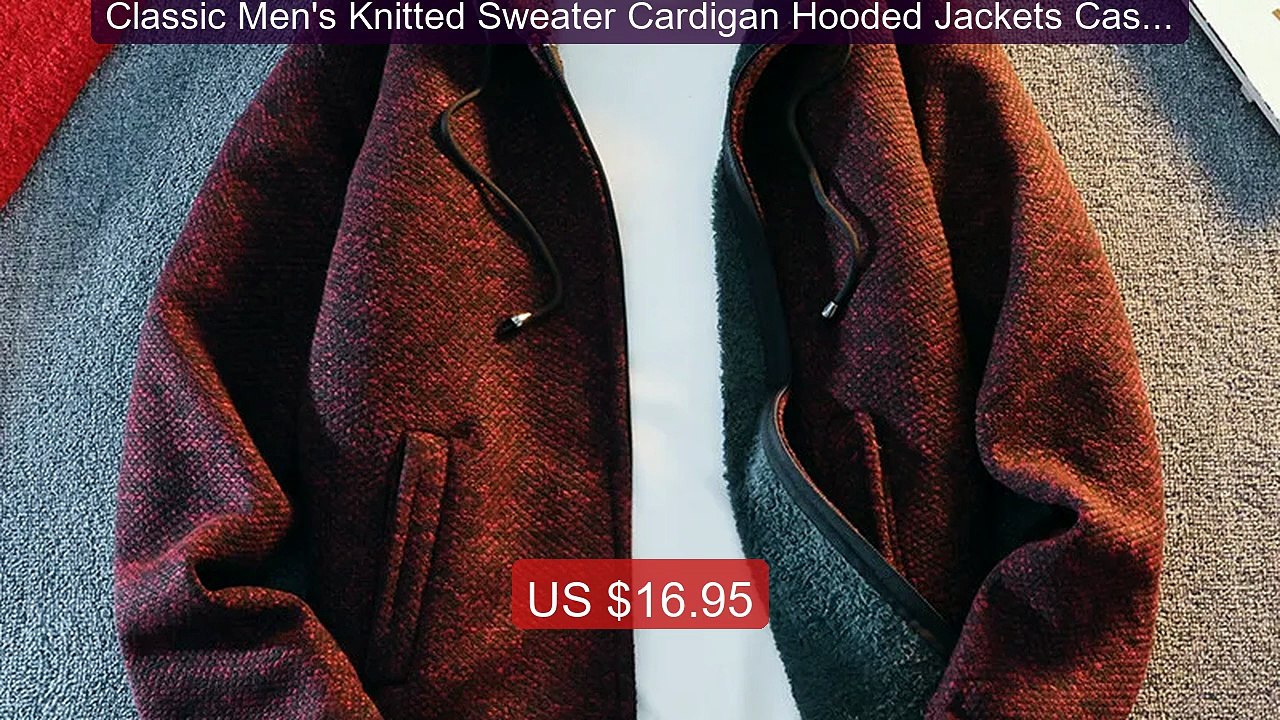 Classic Men's Knitted Sweater Cardigan Hooded Jackets Casual S... -- Best Buy 2026 | Great Quality!