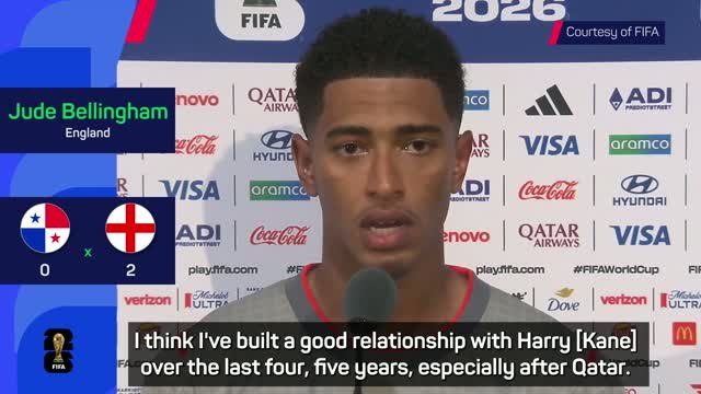 Bellingham labels Kane as 'best England player of all time'