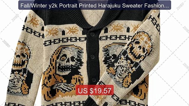 Fall/Winter y2k Portrait Printed Harajuku Sweater Fashion Men ... Hot Deal 2026 | Limited Offer!