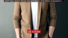 2025 New Autum Winter Brand Fashion Knit Mens Oversized Cardig... -- Best Buy 2026 | Great Quality!