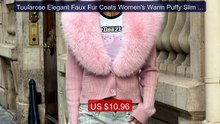 Tuularose Elegant Faux Fur Coats Women's Warm Puffy Slim Lo... -- Top Pick 2026 | Unbeatable Price!