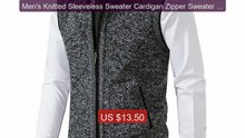 Men's Knitted Sleeveless Sweater Cardigan Zipper Sweater Vest Casu... -- Best Deal 2026 | Shop Now!