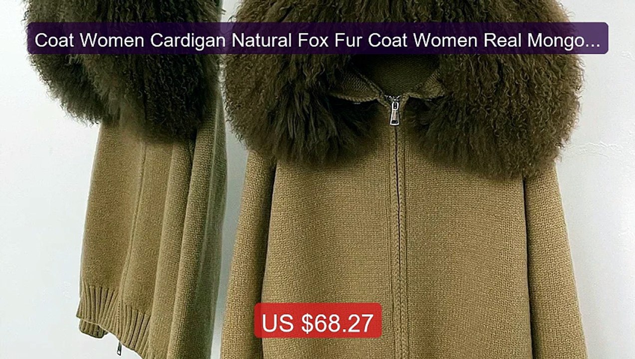Coat Women Cardigan Natural Fox Fur Coat Women Real Mongolian ... -- Best Buy 2026 | Great Quality!