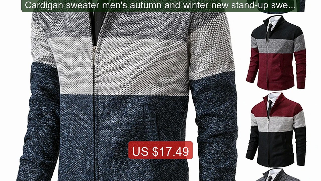 Cardigan sweater men's autumn and winter new stand-up sweat... -- Top Pick 2026 | Unbeatable Price!