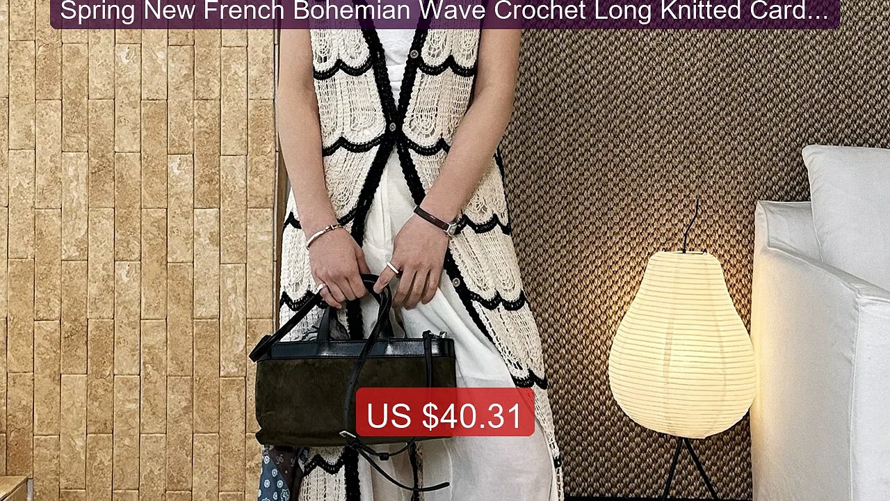 Spring New French Bohemian Wave Crochet Long Knitted Cardigan... -- Amazing Value 2026 | Must Have!