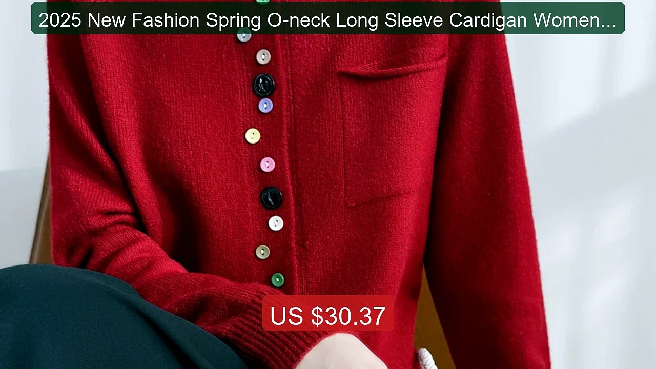 2025 New Fashion Spring O-neck Long Sleeve Cardigan Women's 100% Me... -- Top Rated 2026 | Buy Now!