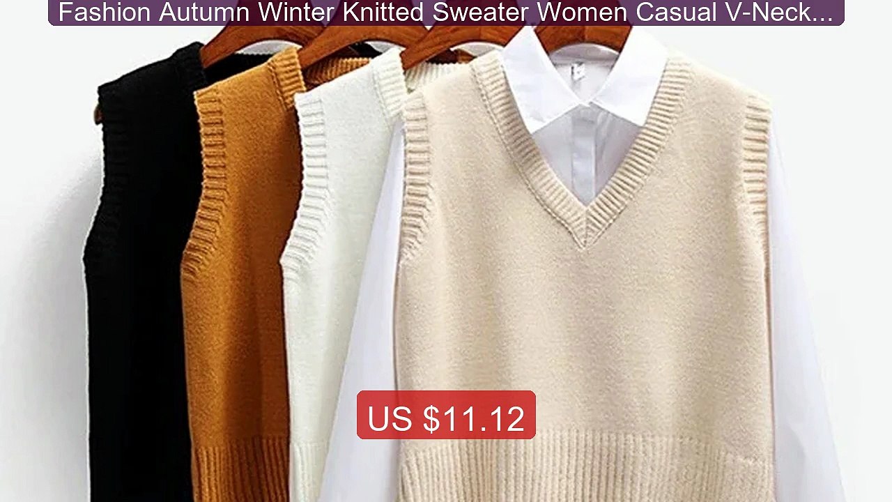 Fashion Autumn Winter Knitted Sweater Women Casual V-Neck Pull... -- Best Buy 2026 | Great Quality!
