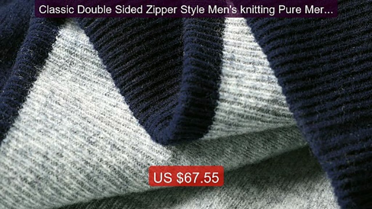 Classic Double Sided Zipper Style Men's knitting Pure Merino ... -- Amazing Value 2026 | Must Have!