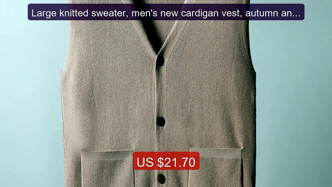 Large knitted sweater, men's new cardigan vest, autumn and winter l... -- Top Rated 2026 | Buy Now!