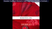 Sweater Cardigan Women's Vest Geometric Graphics Contrast Color V-... -- Best Deal 2026 | Shop Now!