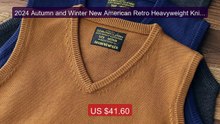 2024 Autumn and Winter New American Retro Heavyweight Knitted... -- Amazing Value 2026 | Must Have!
