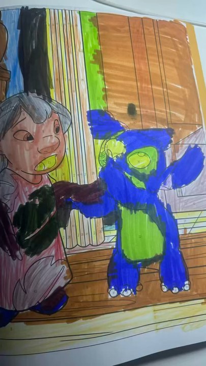 🎨 Coloriage du jour avec Stitch 💙