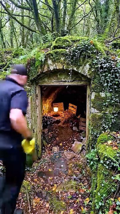 Transforming an Abandoned Underground Shelter Into a Cozy Hidden Stone Cabin!  Secret Underground Home