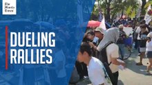 Rival rallies outside Senate