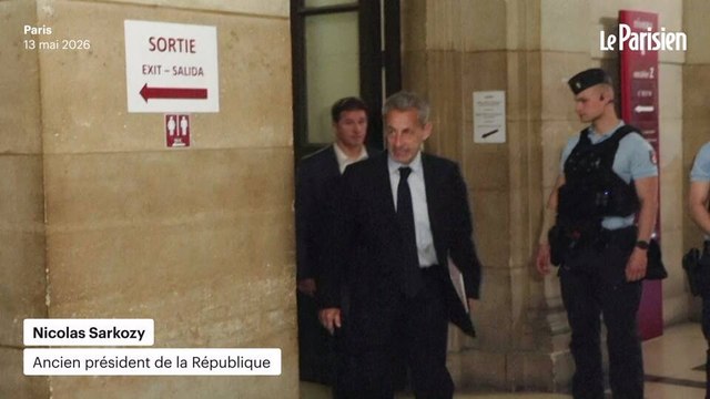 Nicolas Sarkozy arrive au tribunal pour le dernier jour des réquisitions de son procès libyen en appel