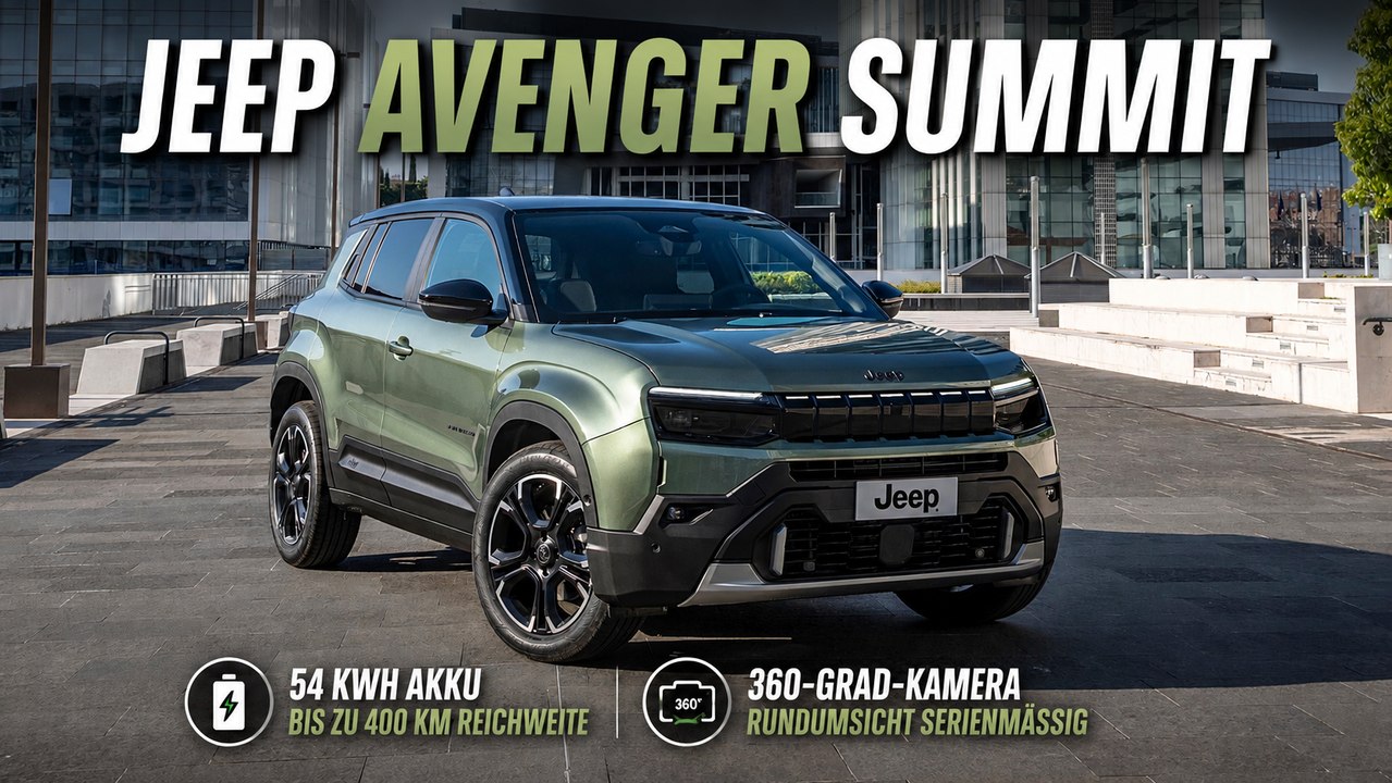 2027 Jeep Avenger Summit mit 360-Grad-Kamera und LED-Upgrade