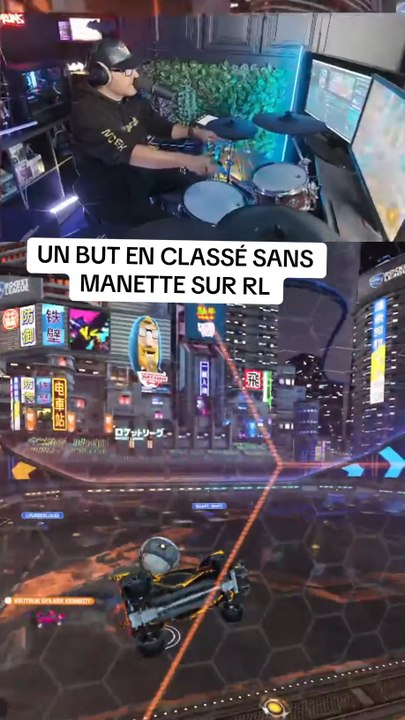 Un but sur Rocket League en classé avec une batterie 😱😱😱.