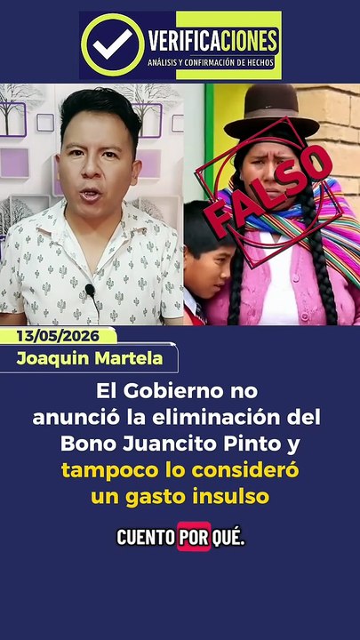 El Gobierno no anunció la eliminación del Bono Juancito Pinto y tampoco lo consideró un gasto insulso