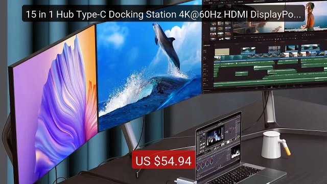 15 in 1 Hub Type-C Docking Station 4K@60Hz HDMI DisplayPort... — Top Pick 2026 | Unbeatable Price!