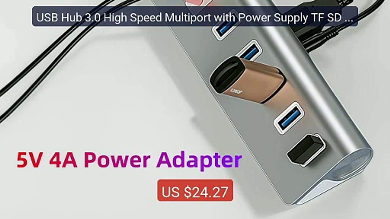 USB Hub 3.0 High Speed Multiport with Power Supply TF SD Card Read... — Best Deal 2026 | Shop Now!