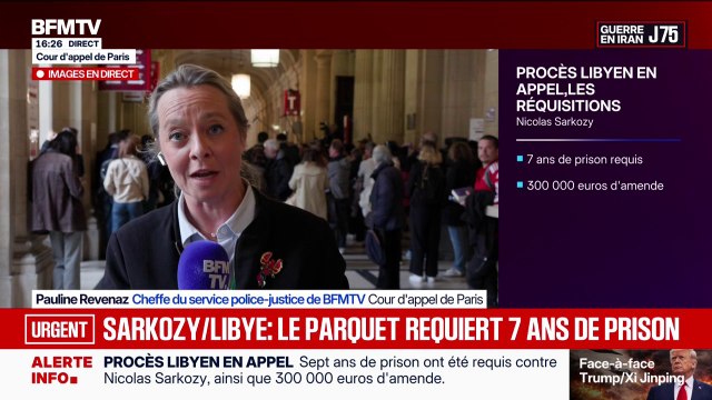 Procès libyen en appel: sept ans de prison et 300.000 euros d'amende requis contre Nicolas Sarkozy