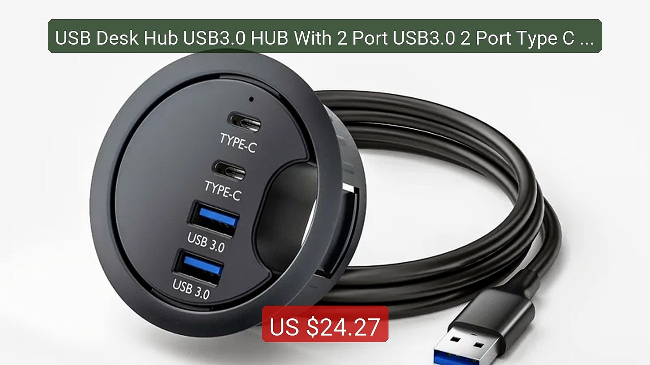 USB Desk Hub USB3.0 HUB With 2 Port USB3.0 2 Port Type C Adap... — Amazing Value 2026 | Must Have!