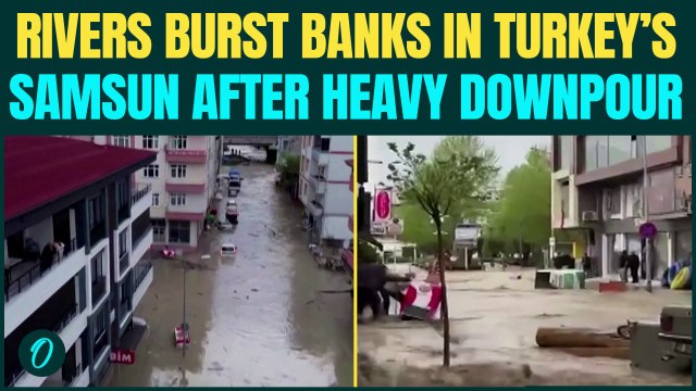 TURKEY FLOOD BREAKING: Flash Floods Sweep Cars Away In Havza District; Streets And Homes Submerged
