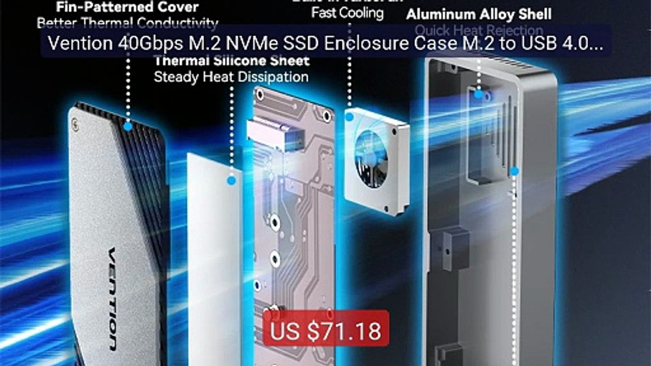 Vention 40Gbps M.2 NVMe SSD Enclosure Case M.2 to USB 4.0 Ada... — Amazing Value 2026 | Must Have!