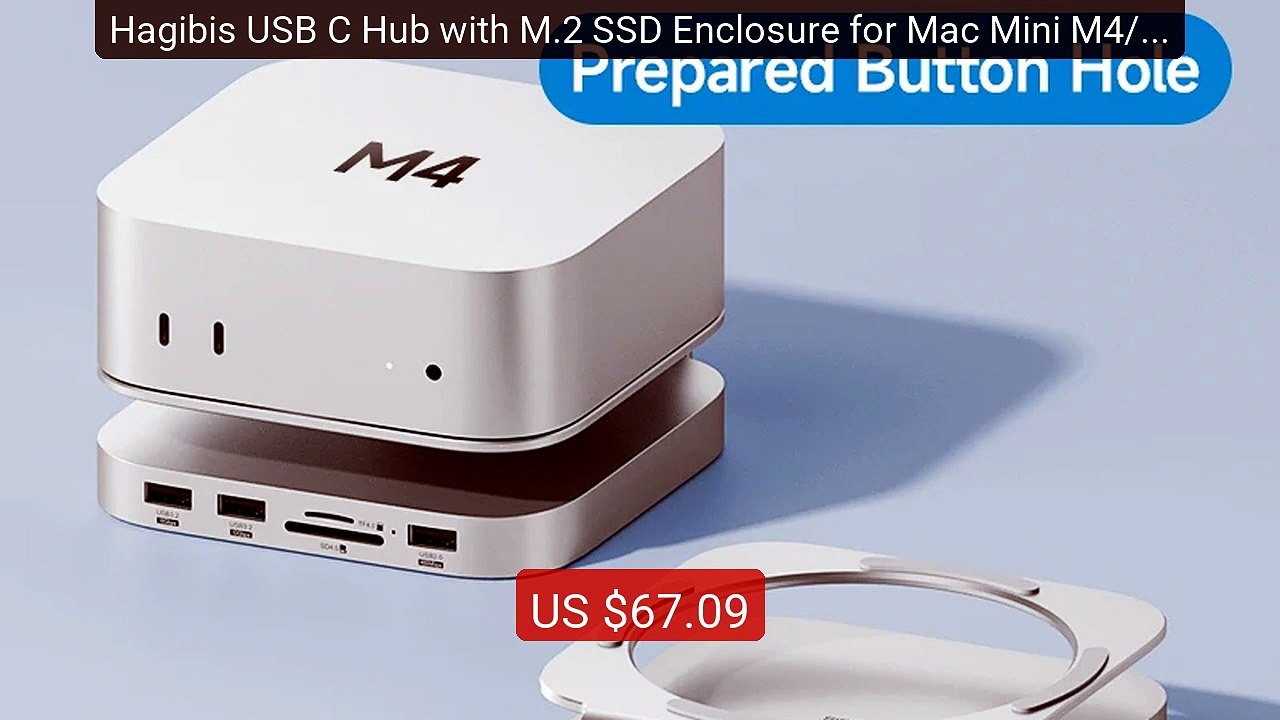 Hagibis USB C Hub with M.2 SSD Enclosure for Ma...