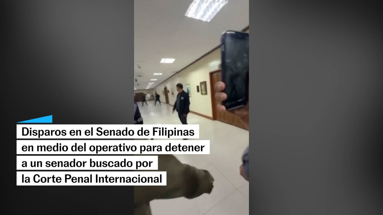 Así fueron los disparos en el Senado de Filipinas