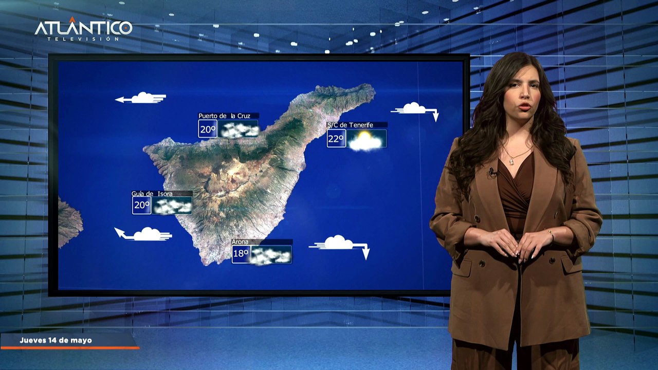 La previsión del tiempo en Canarias para el 14 de mayo de 2026, en Atlántico Televisión.
