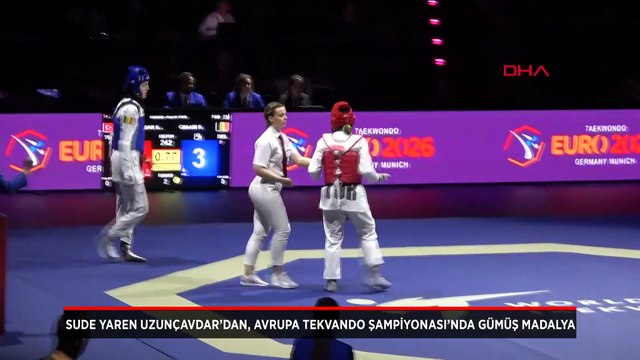 Sude Yaren Uzunçavdar, Avrupa Tekvando Şampiyonası’nda gümüş madalya kazandı