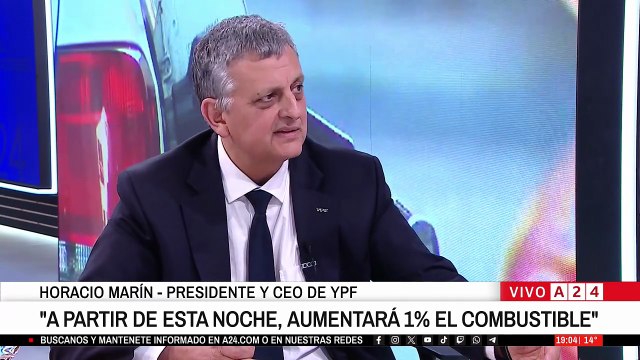 El presidente de YPF adelantó que los combustibles aumentarán un 1% a partir de esta noche