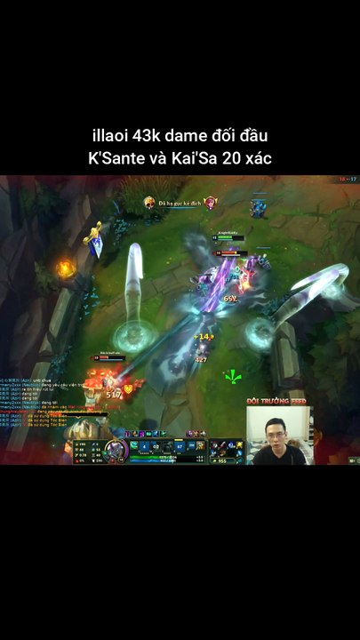 illaoi 43k dame đối đầu K'Sante và Kai'Sa 20 xác #illaoi #ksante #lienminhhuyenthoai #leagueoflegends #knightriseky