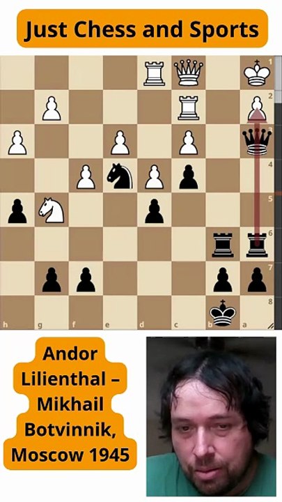 Botvinnik gana un peon y vence a Lilienthal (1945)