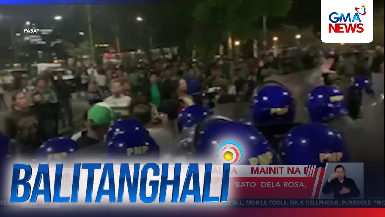 Nagpalipas ng magdamag sa labas ng Senado ang ilang grupo kabilang ang mga tagasuporta ni Sen. Bato Dela Rosa | Balitanghali