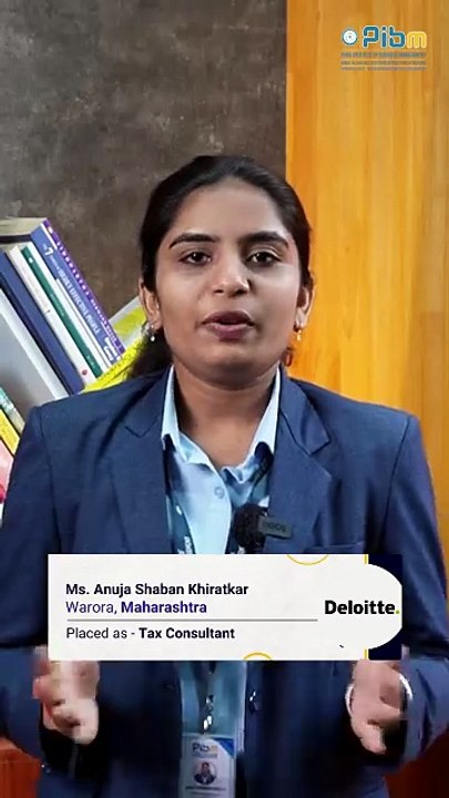 PIBM to Deloitte_Tax Consultant_MBA & PGDM Placements_Anuja Shaban Khiratkar_Batch_2024_26