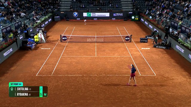Svitolina beats Rybakina to reach first Rome semi-final in eight years