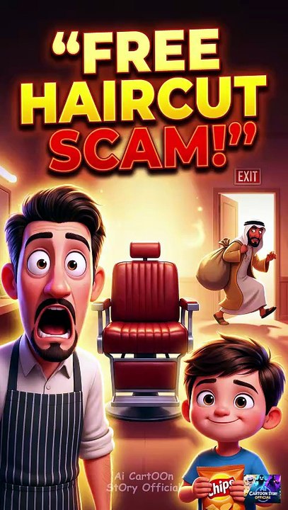 Funniest Animation | 😂 Sheikh Tricked the Barber for a FREE Haircut! |  #shorts #viral #funny