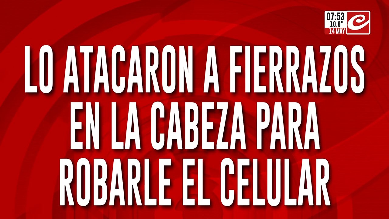 Tremendo: lo atacaron a fierrazos en la cabeza para robarle el celular