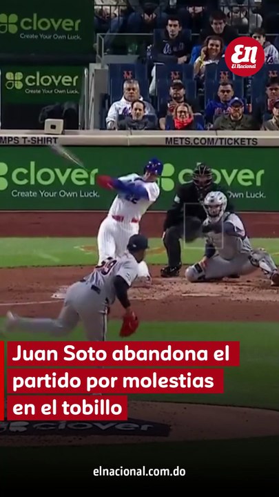 Juan Soto abandona el partido tras molestia en el tobillo