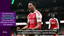 Arteta talks Timber's race to return for Champions League final